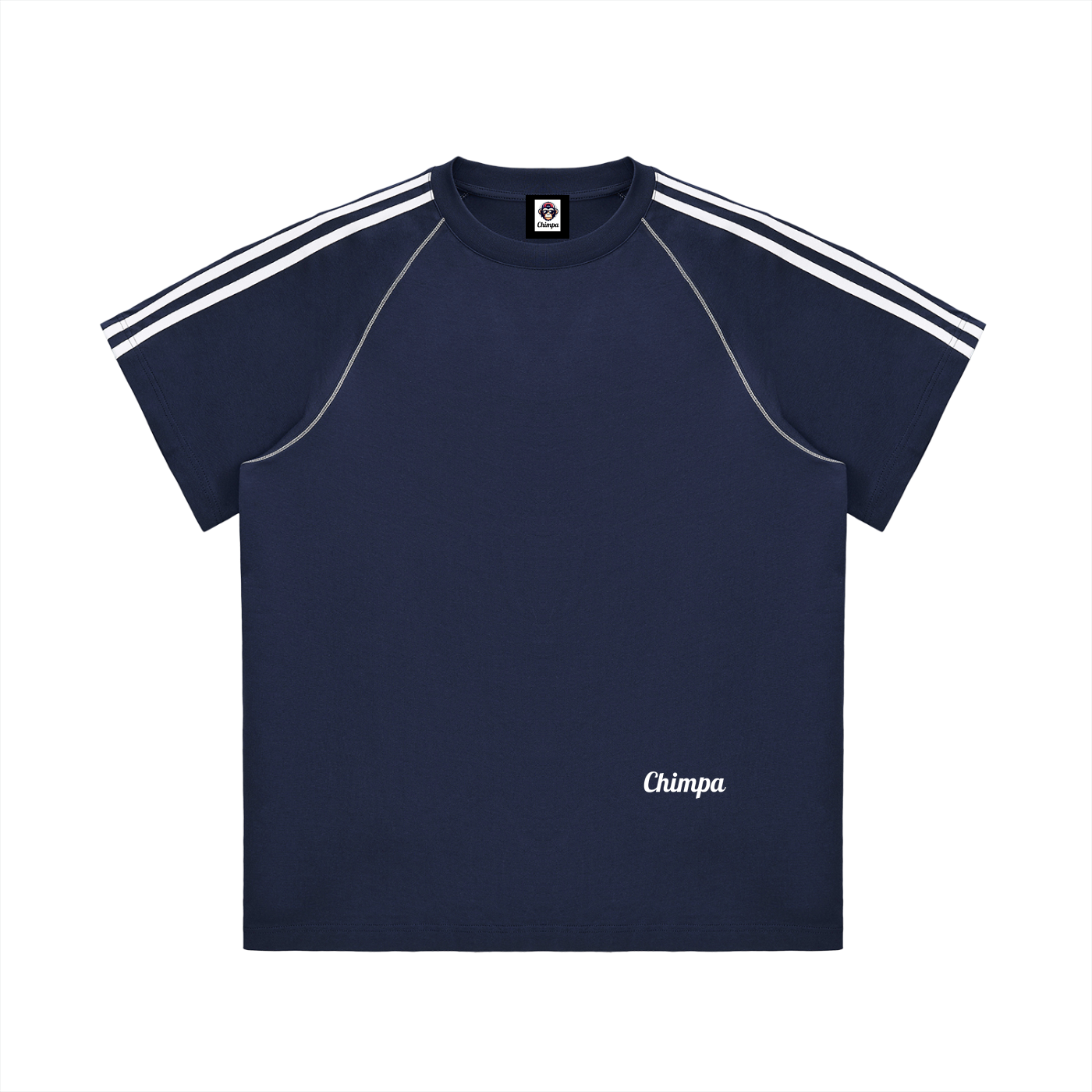 Striped Contrast Stitch T-Shirt