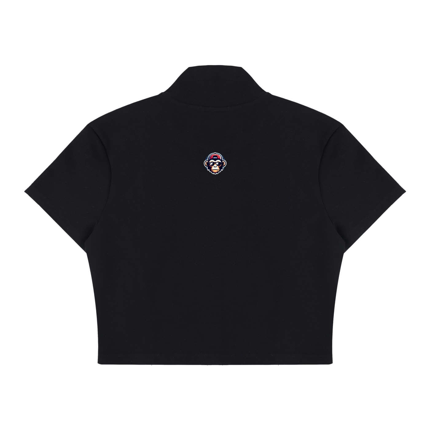 Women's Cropped Full Zip Short Sleeve T-Shirt