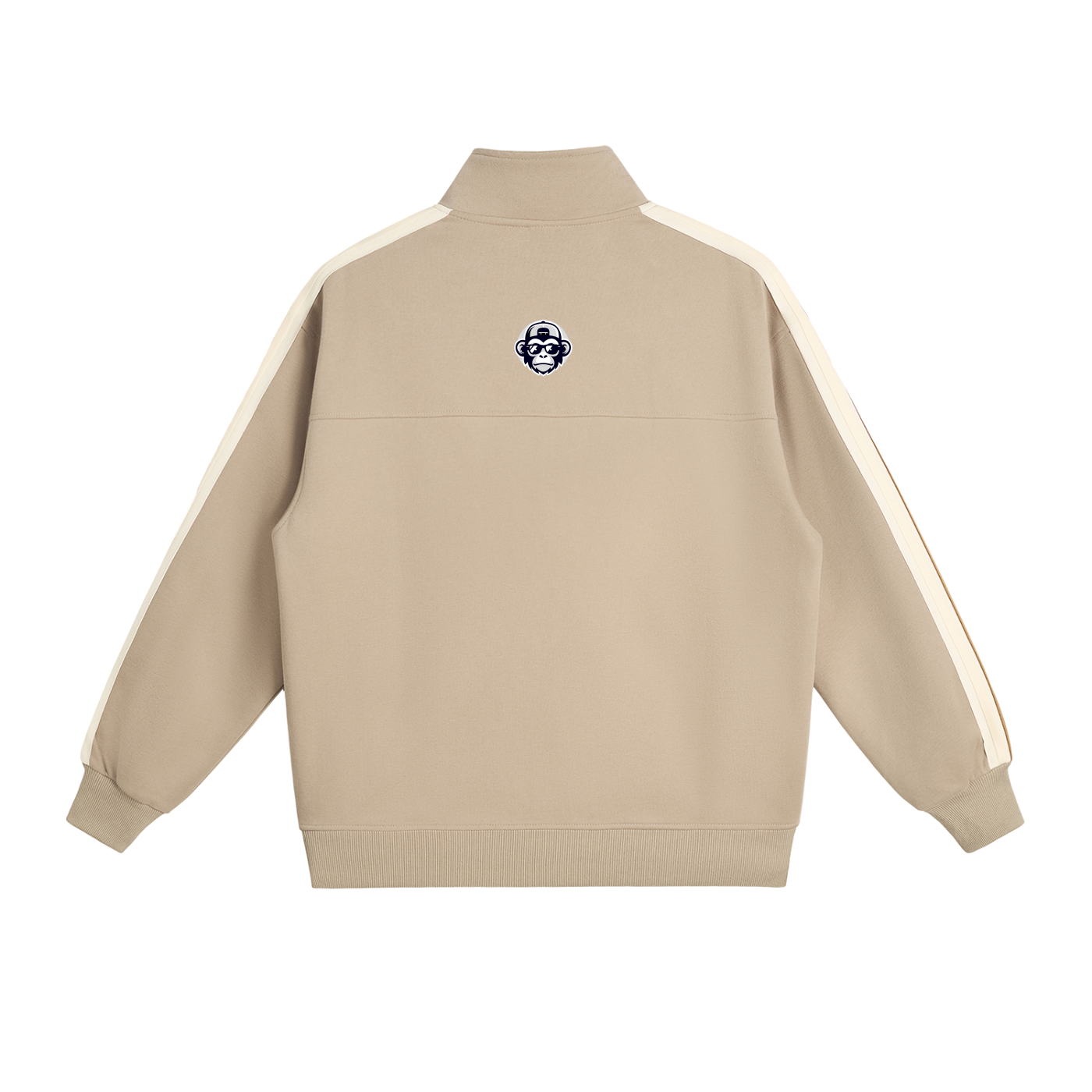 Contrast Side-Stripe Stand Collar  Jacket