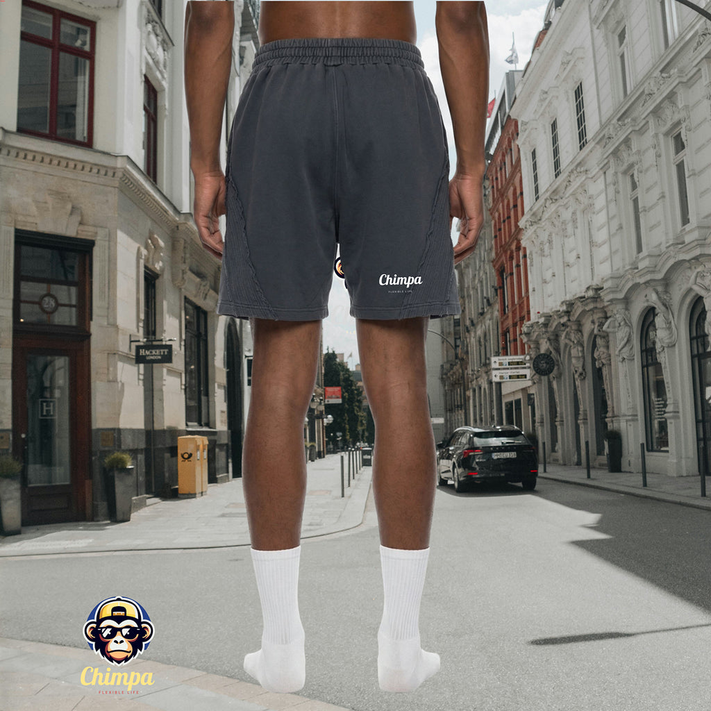Unisex Vintage Wash Raw Edge Shorts