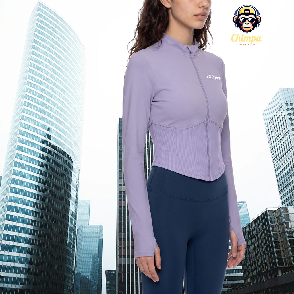 Women's Slim Fit Full-Zip Yoga Jacket