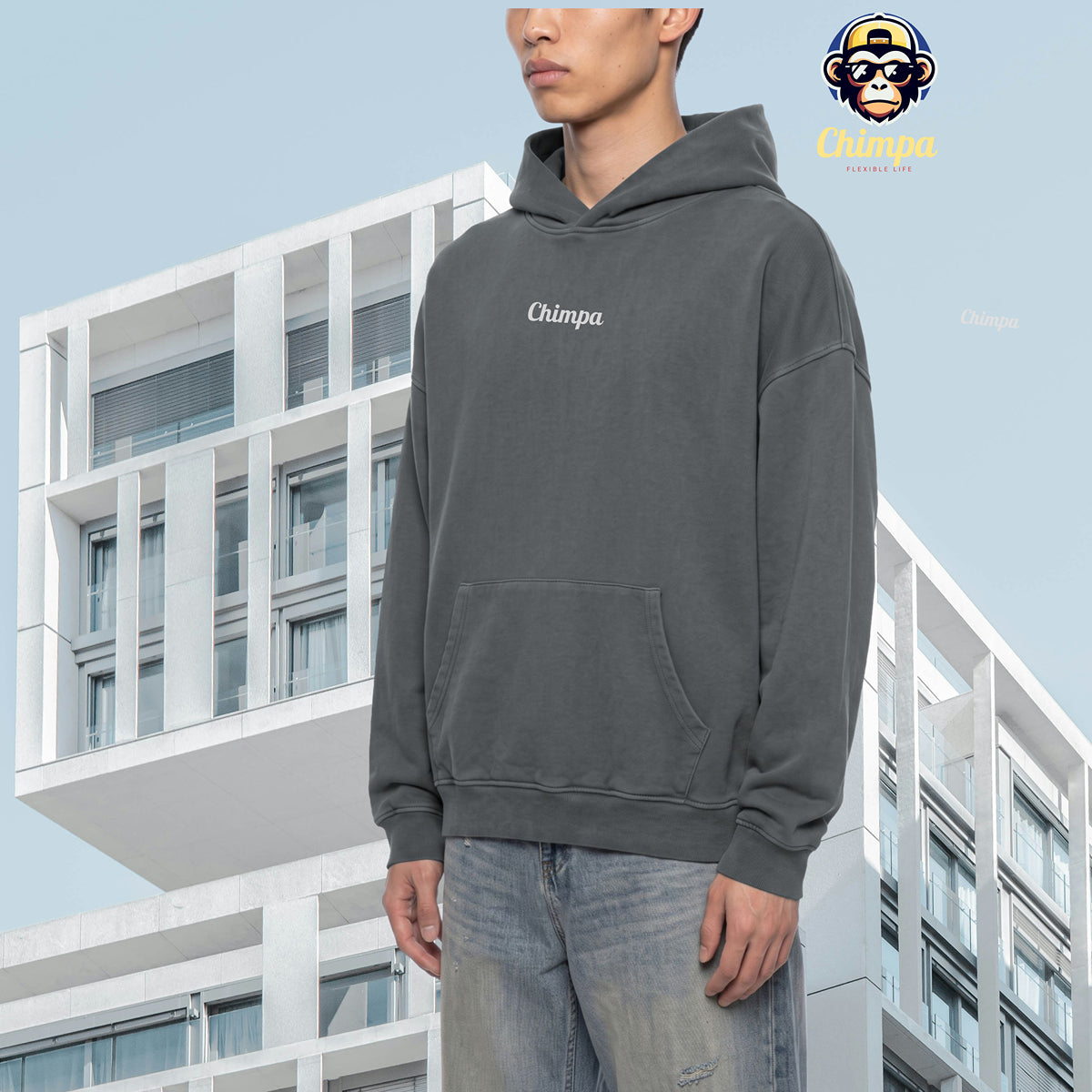 Unisex Vintage Wash Boxy Hoodie
