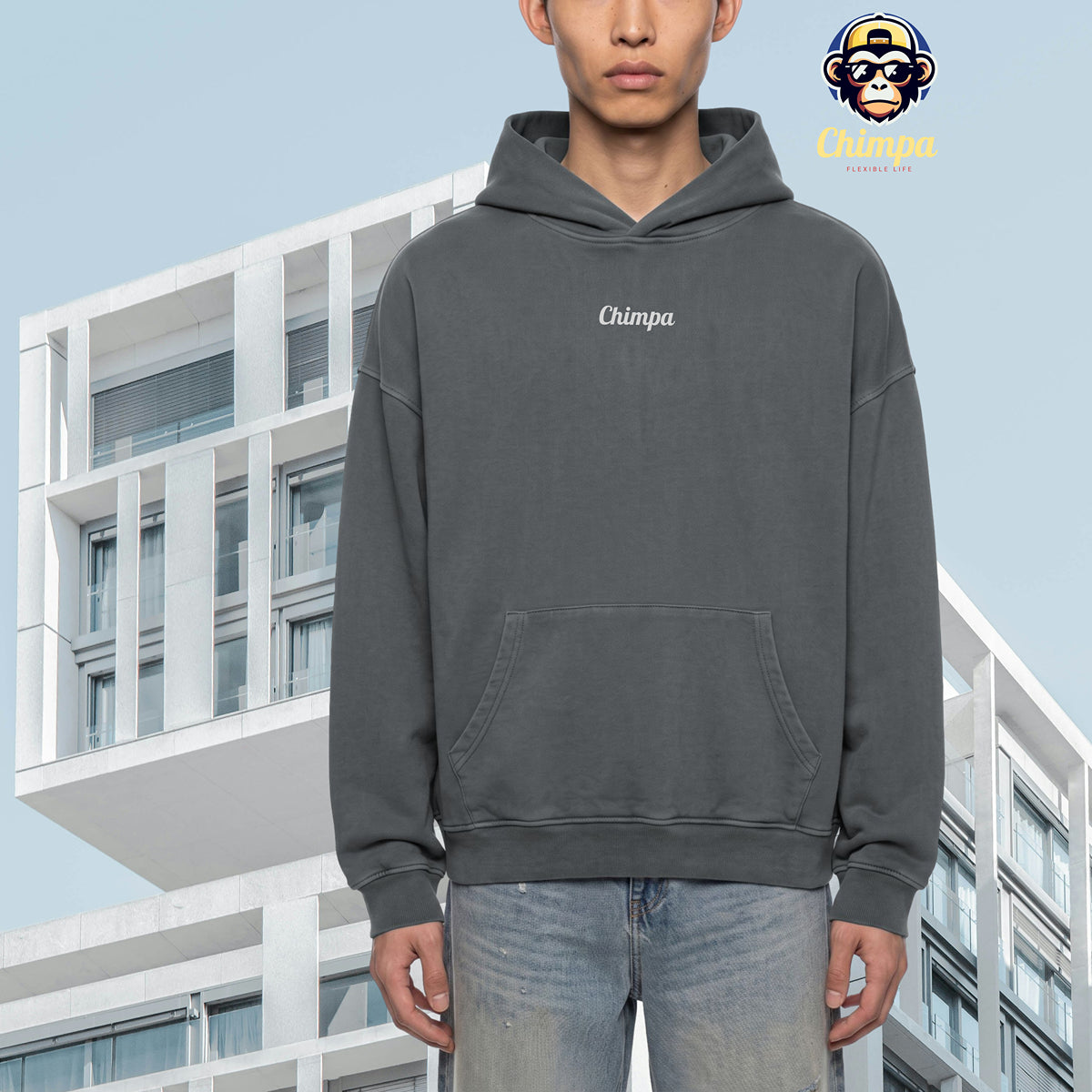 Unisex Vintage Wash Boxy Hoodie