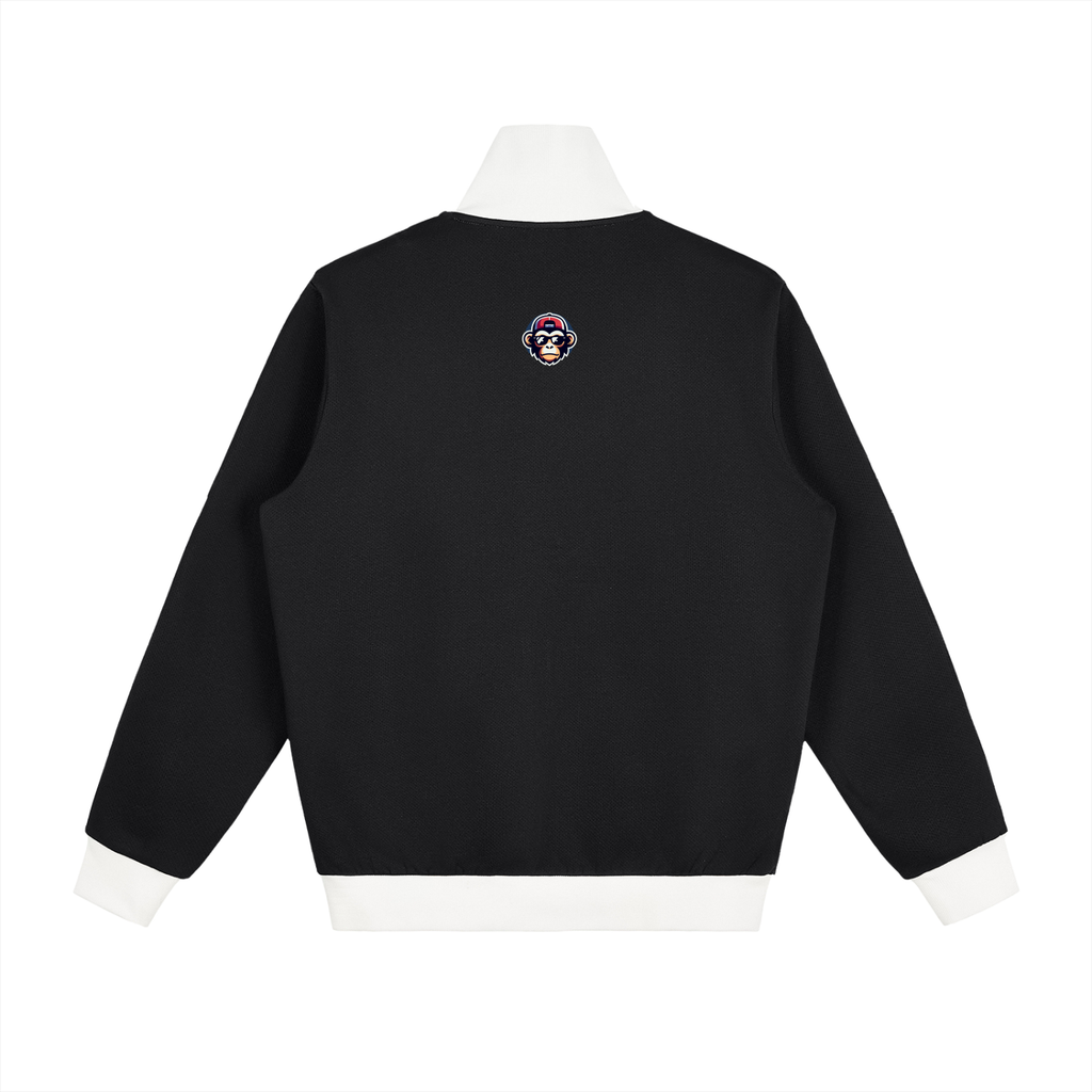 Contrast Side Stripe Fleece Track Jacket