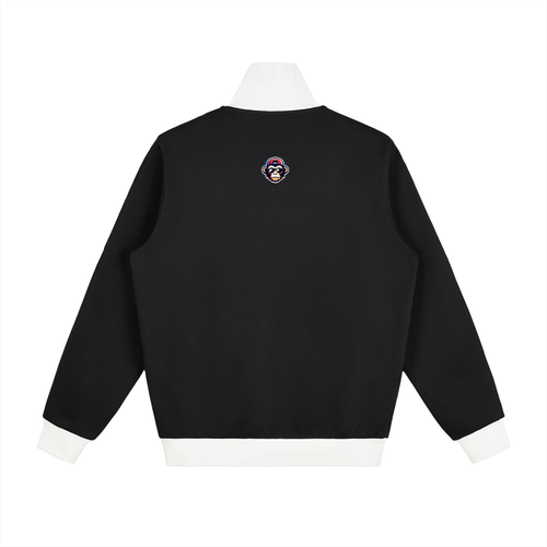 Contrast Side Stripe Fleece Track Jacket