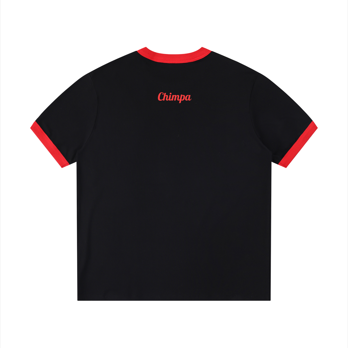 Contrast Edge Ribbed Crewneck T-Shirt