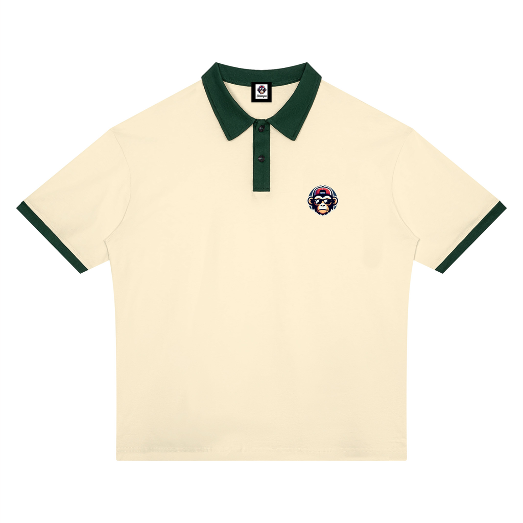 Unisex Color Block Polo Shirt