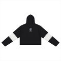 Women’s Cropped Lace-Panel Hoodie