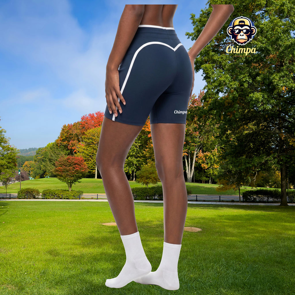 Women's High Rise Color Block Yoga Shorts