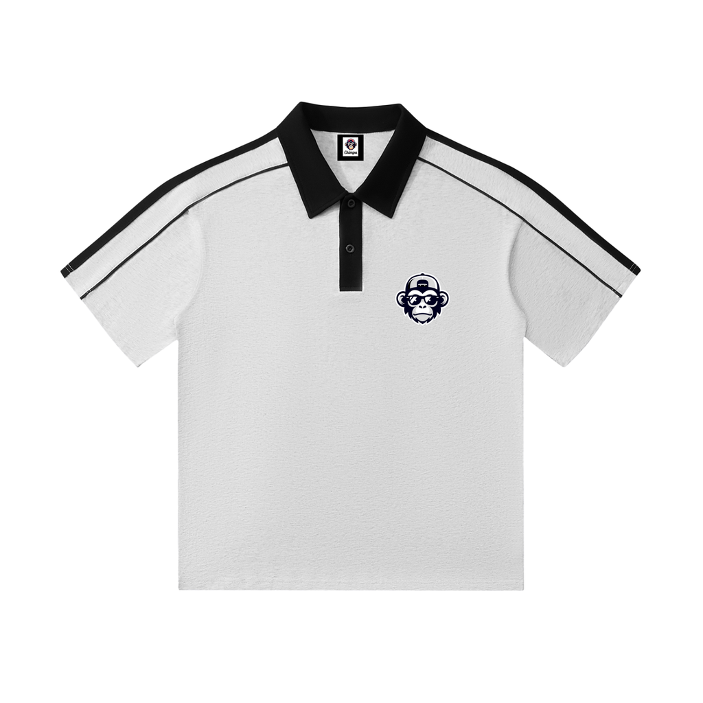 Contrast Collar Short-Sleeve Polo Shirt