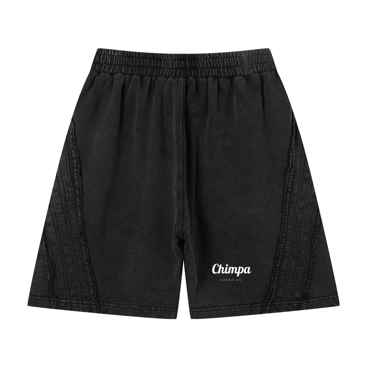 Unisex Vintage Wash Raw Edge Shorts