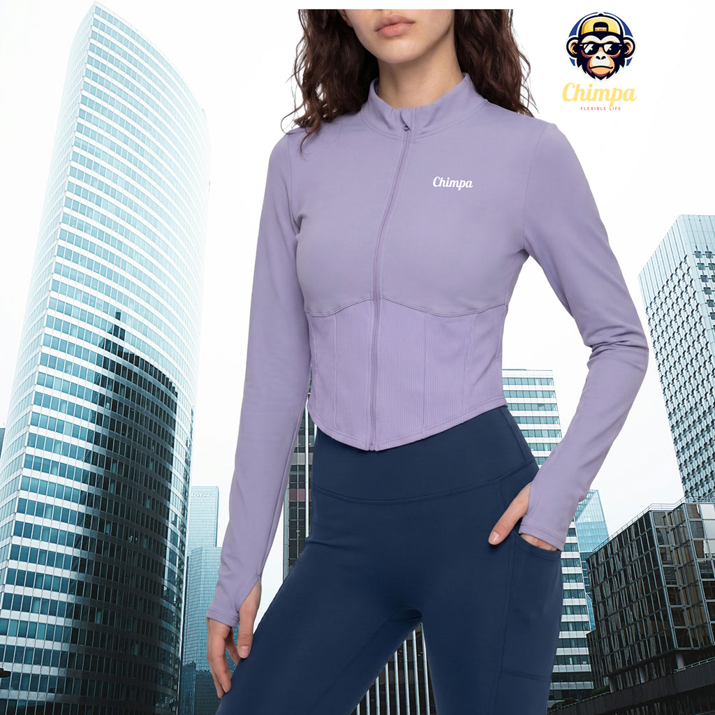 Women's Slim Fit Full-Zip Yoga Jacket