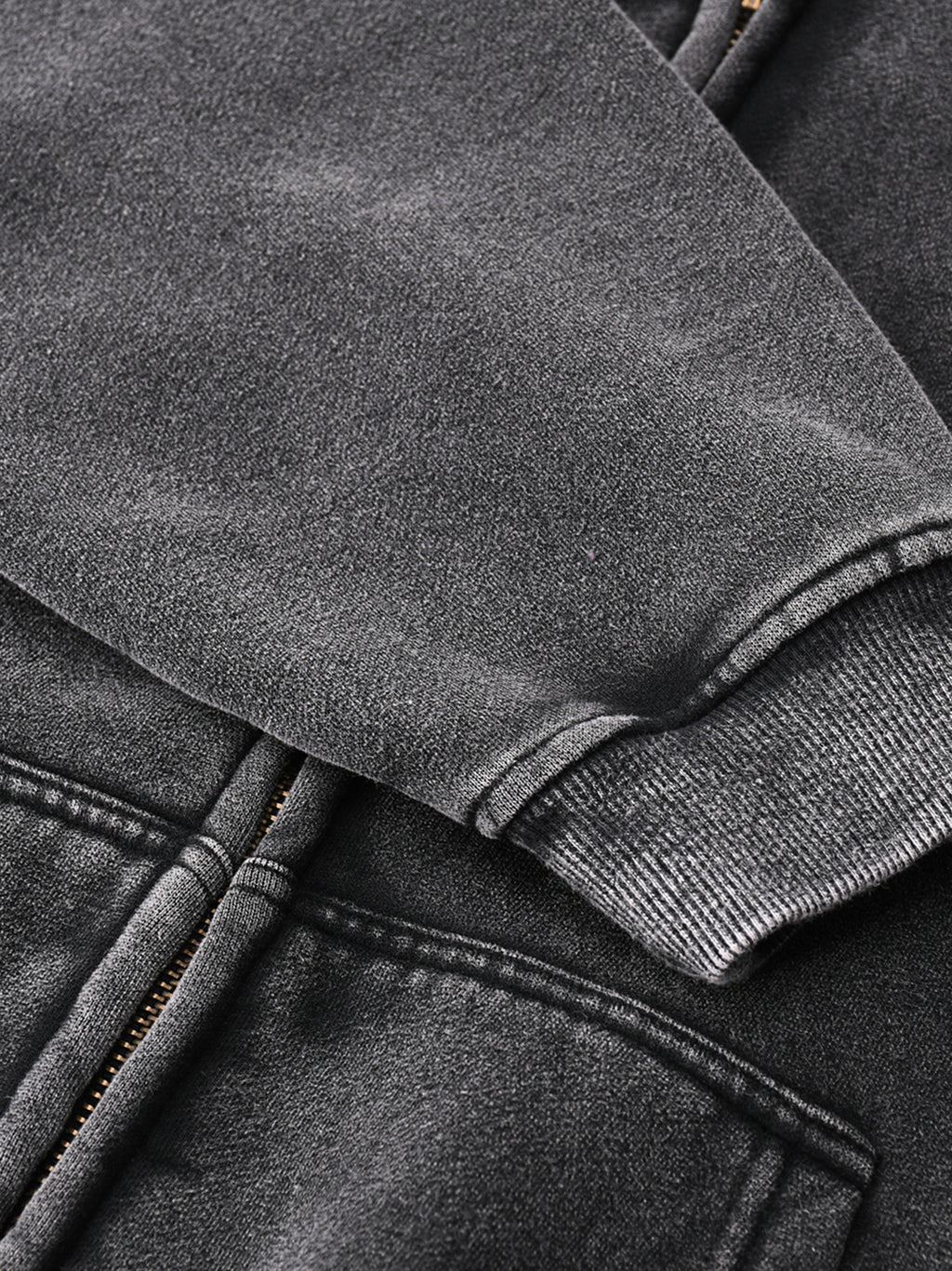 Zip-Through Boxy Fleece Hoodie