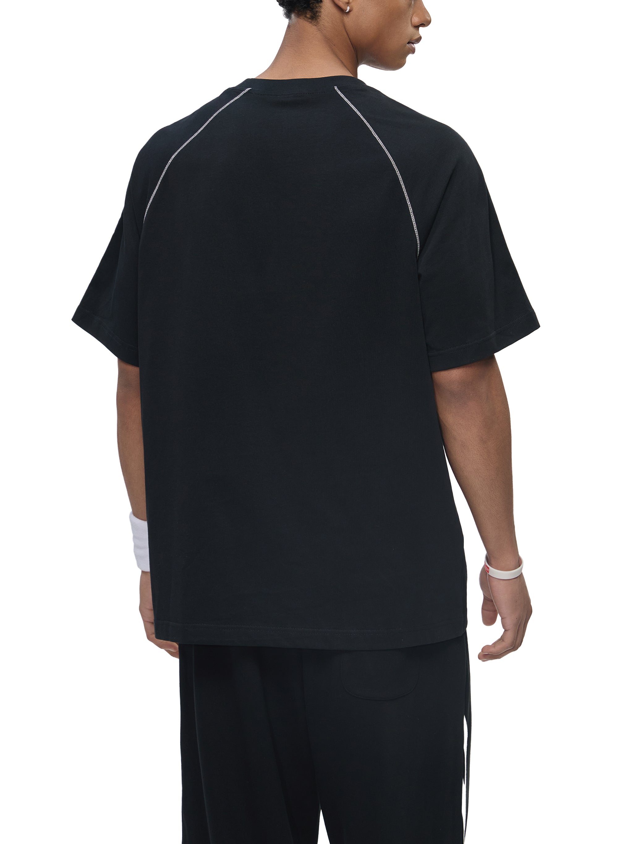 Striped Contrast Stitch T-Shirt