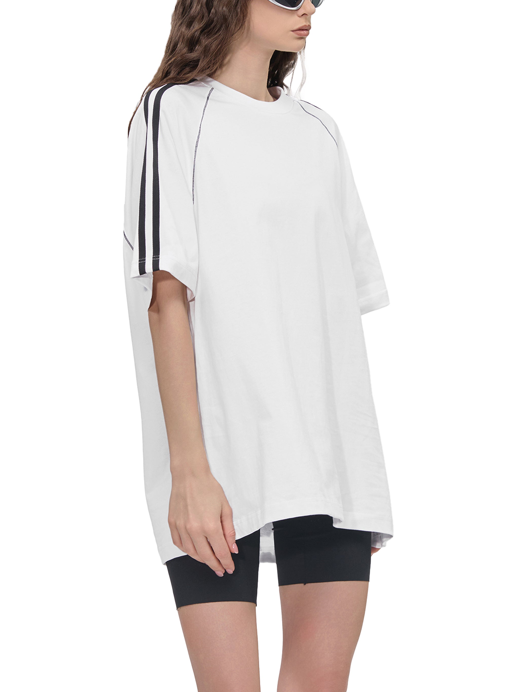 Striped Contrast Stitch T-Shirt