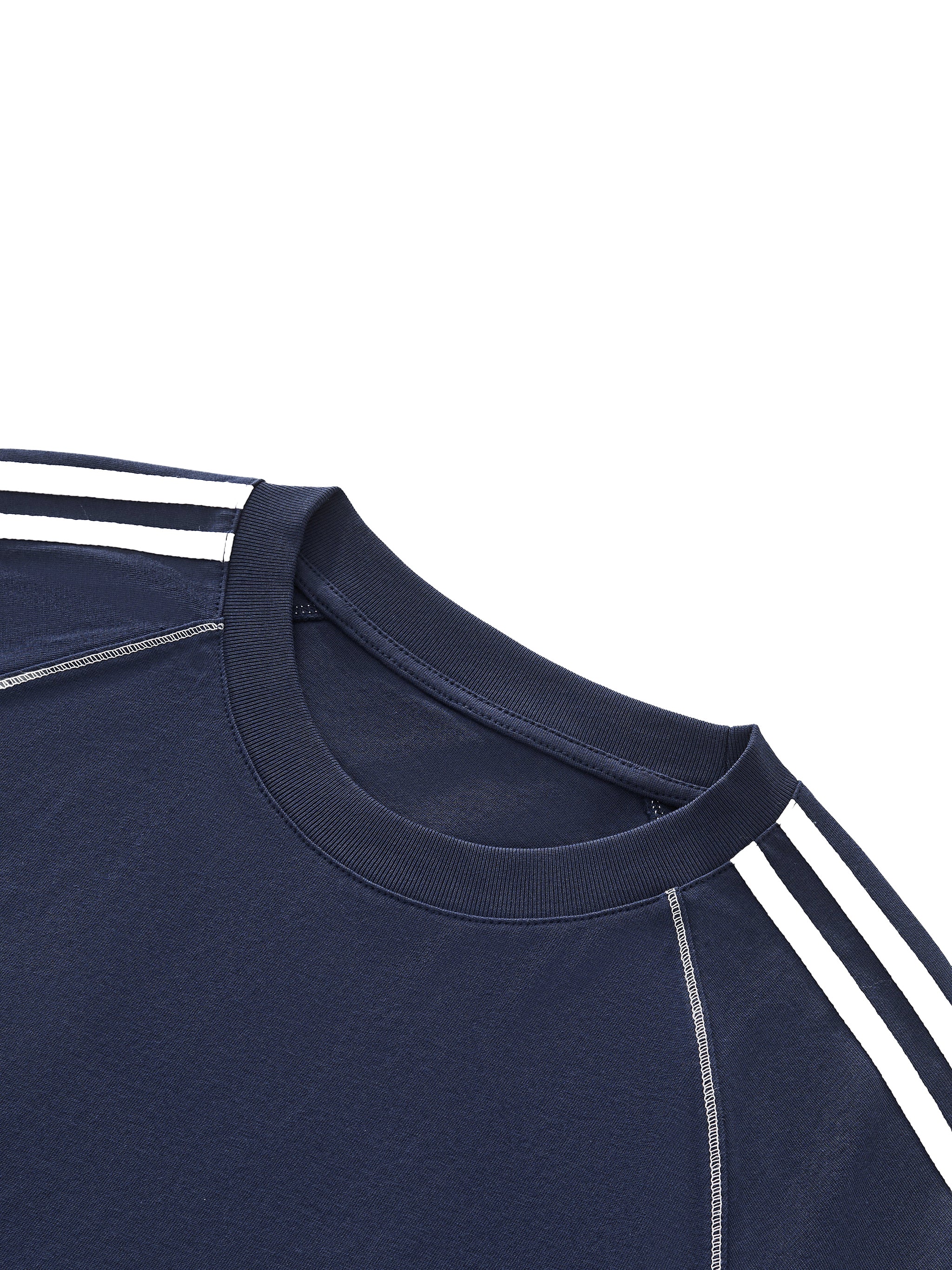 Striped Contrast Stitch T-Shirt