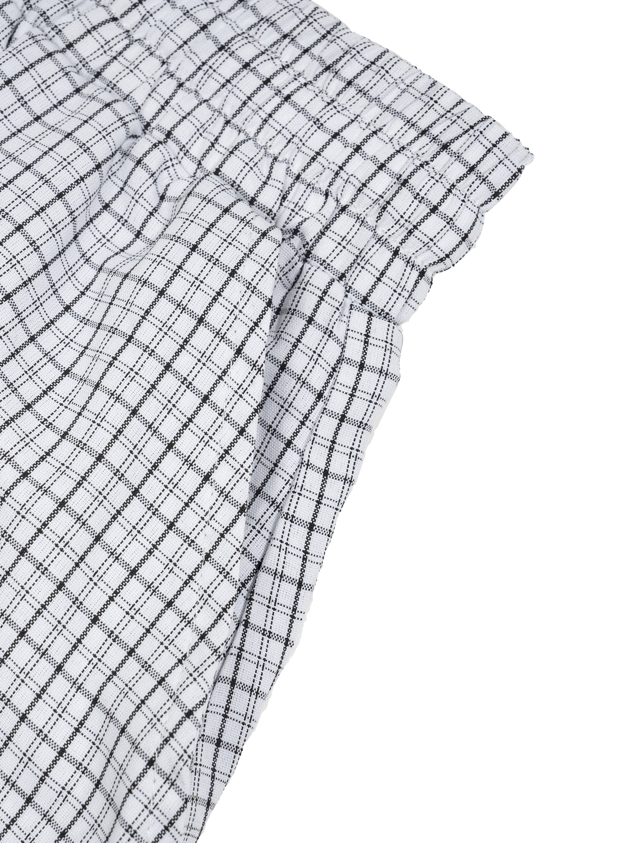 Unisex Plaid Loose Capri Shorts