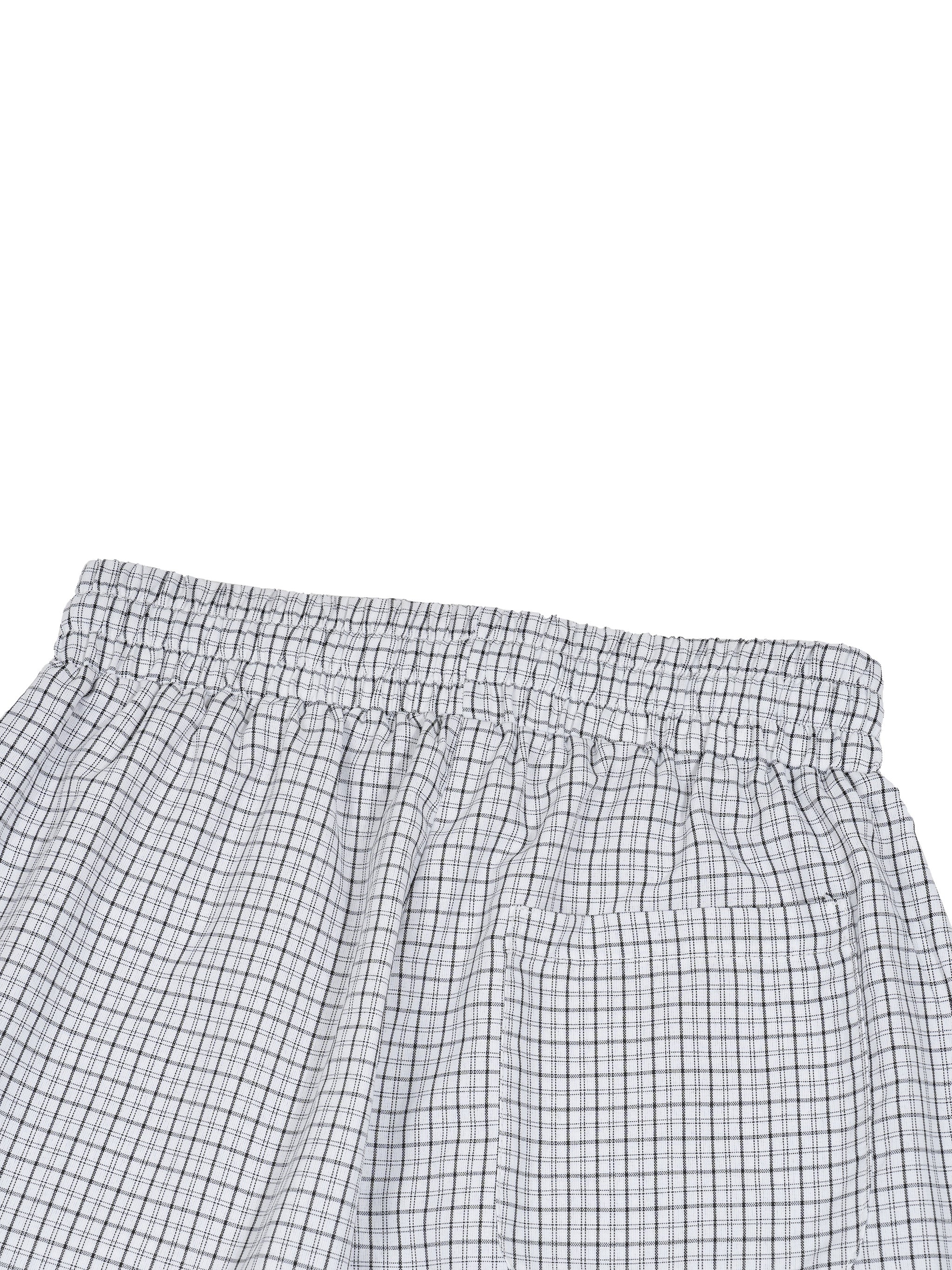 Unisex Plaid Loose Capri Shorts