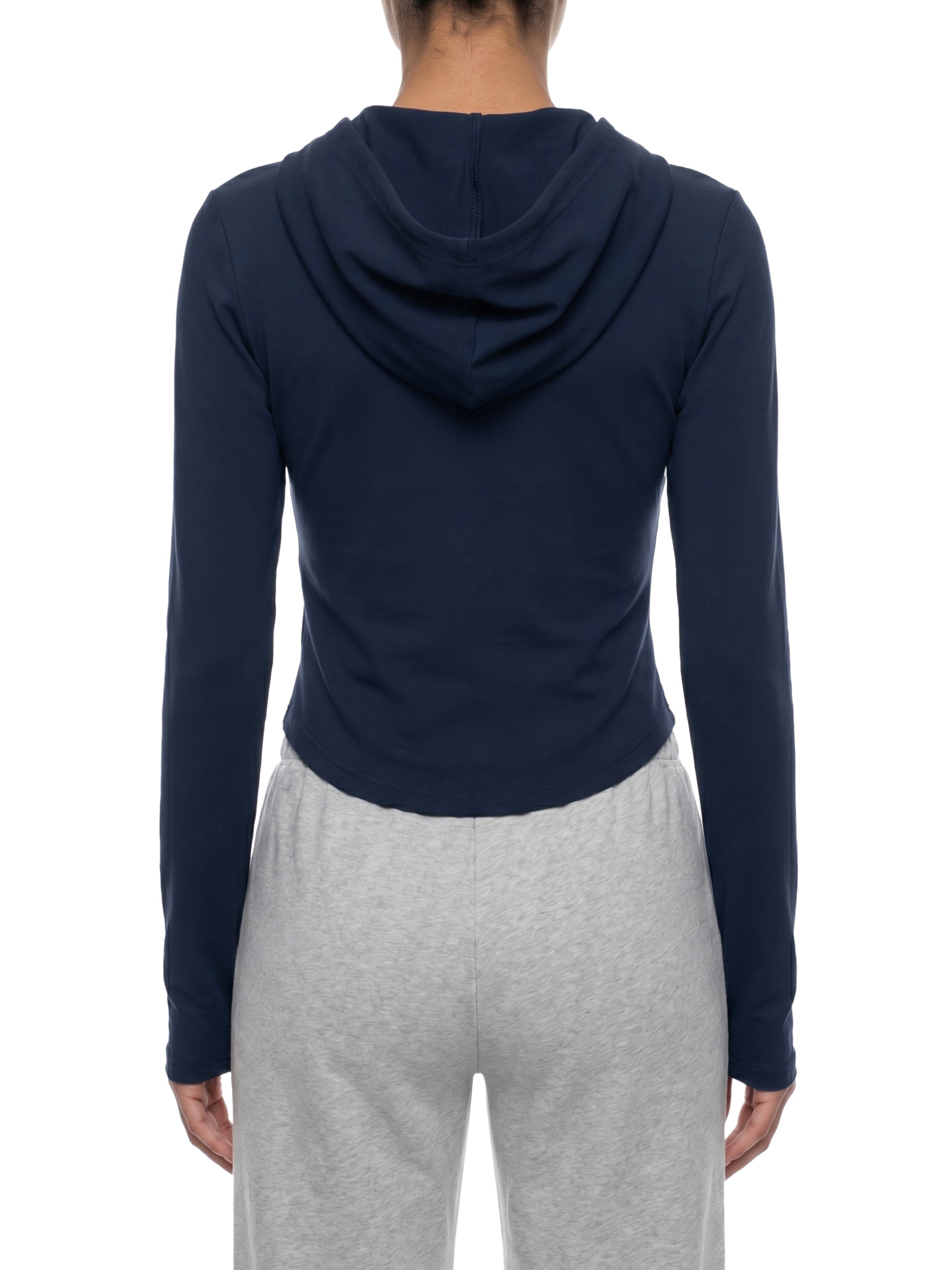 Women's Slim Cropped Full Zip Hoodie