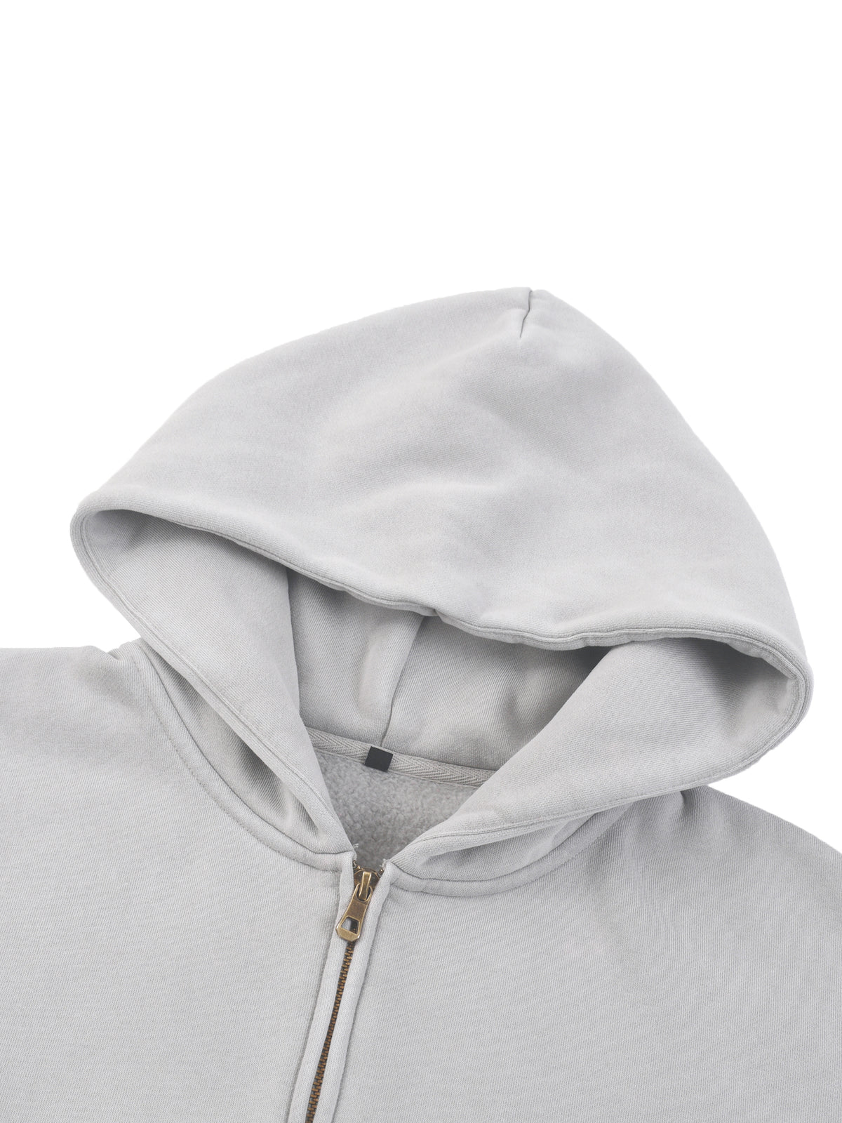 Sunfade Two-way Zipper Boxy Fleece Hoodie