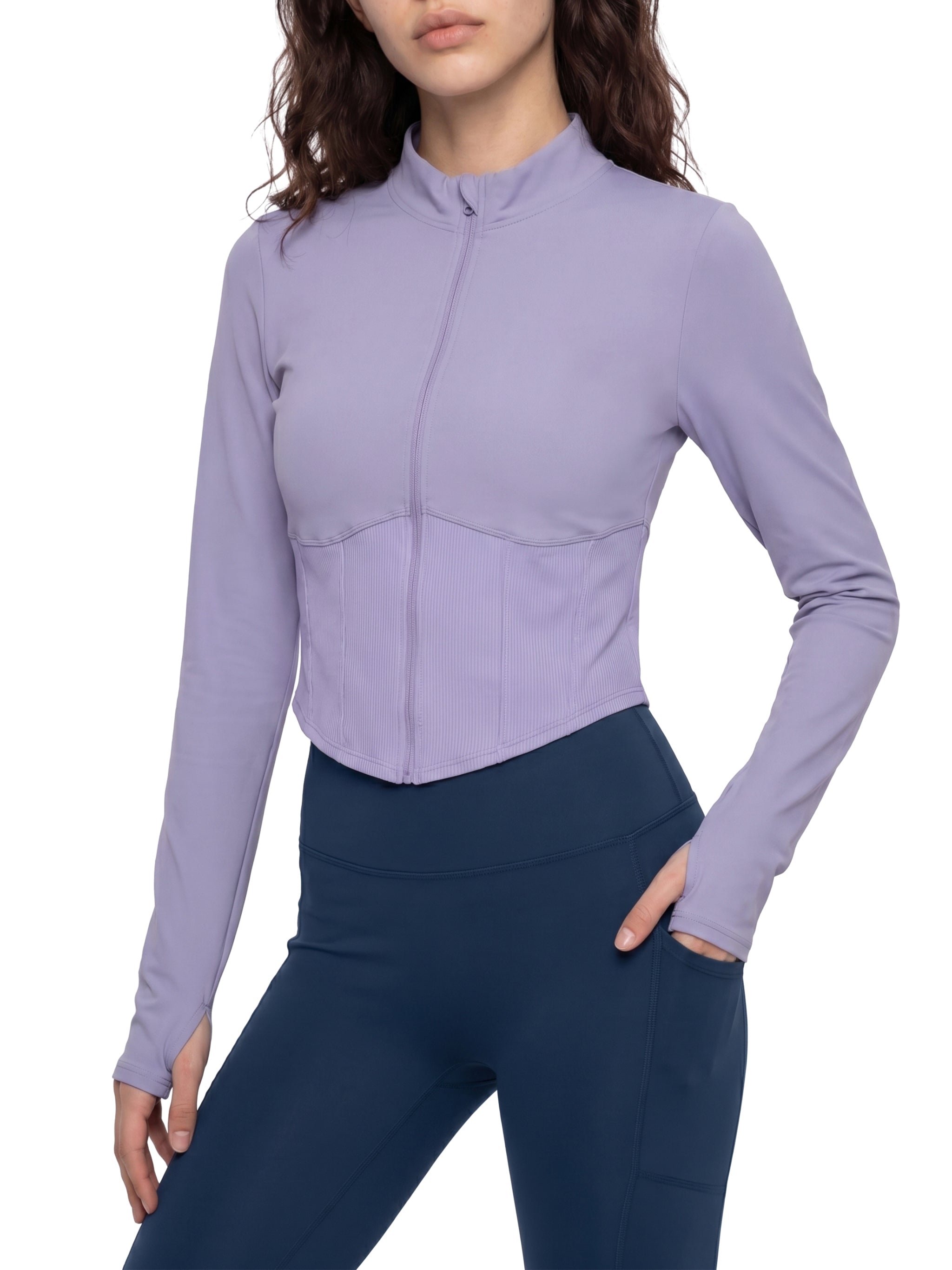 Women's Slim Fit Full-Zip Yoga Jacket