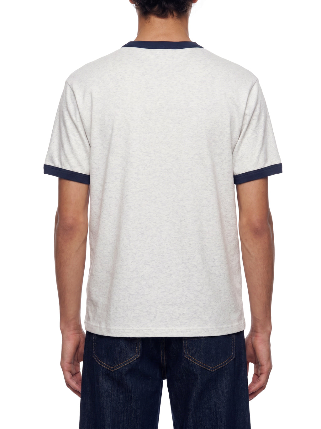Contrast Edge Ribbed Crewneck T-Shirt