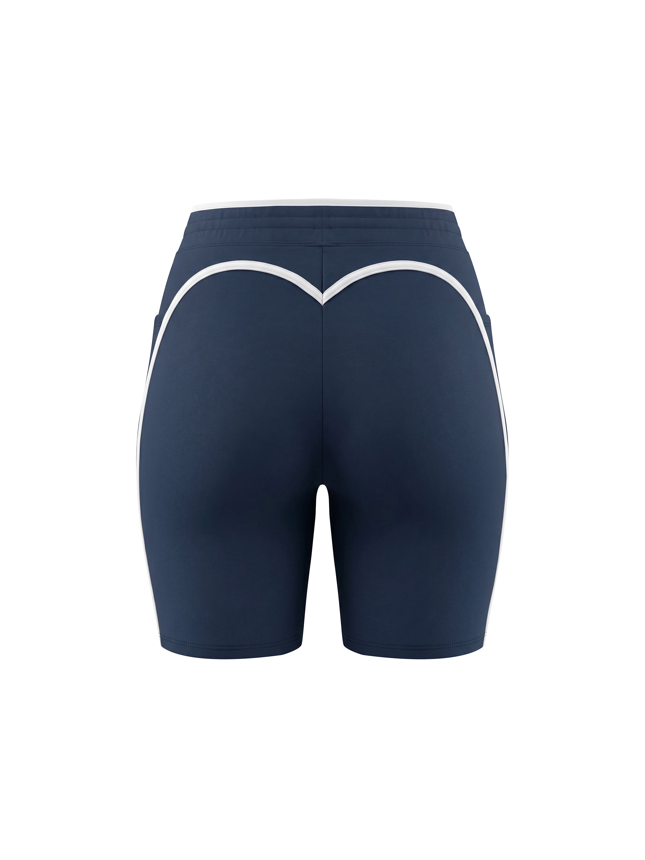 Women's High Rise Color Block Yoga Shorts